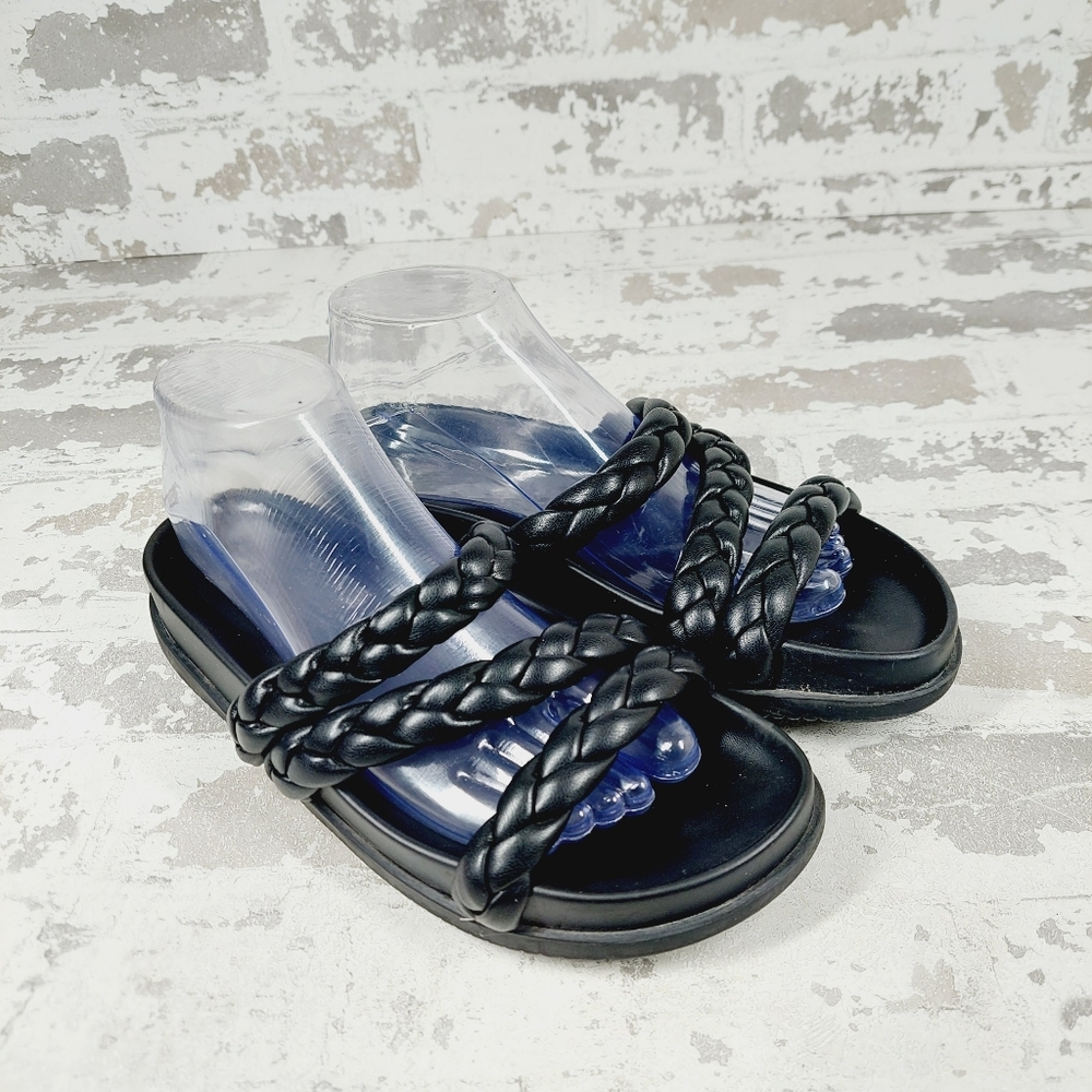 BP Keaton Black Braided Slide Summer Flat Casual Sandals H464 - Picture 4 of 11